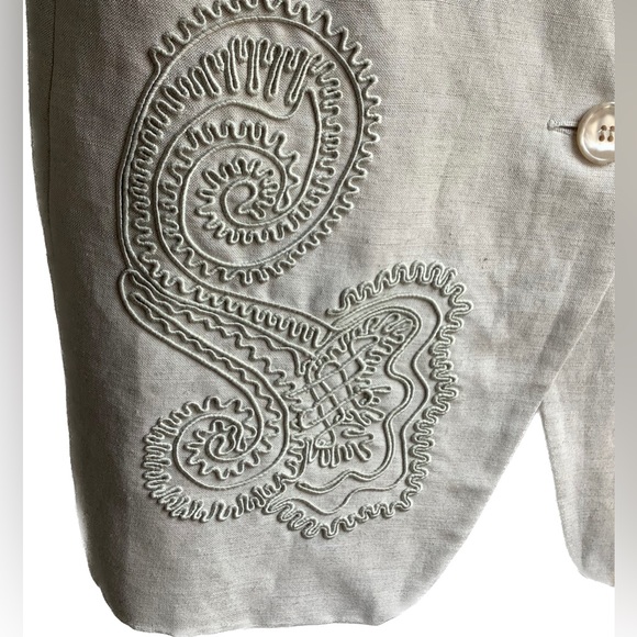 EUC vintage linen tunic suit jacket - Picture 4 of 12